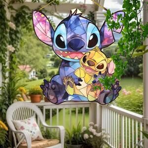 Stitch Disney Acrylic Suncatcher – Stained Glass Style Window Art